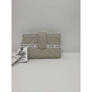 Mundi Leather Quilt Lamb S&P Indexer Bone‎ Color Wallet